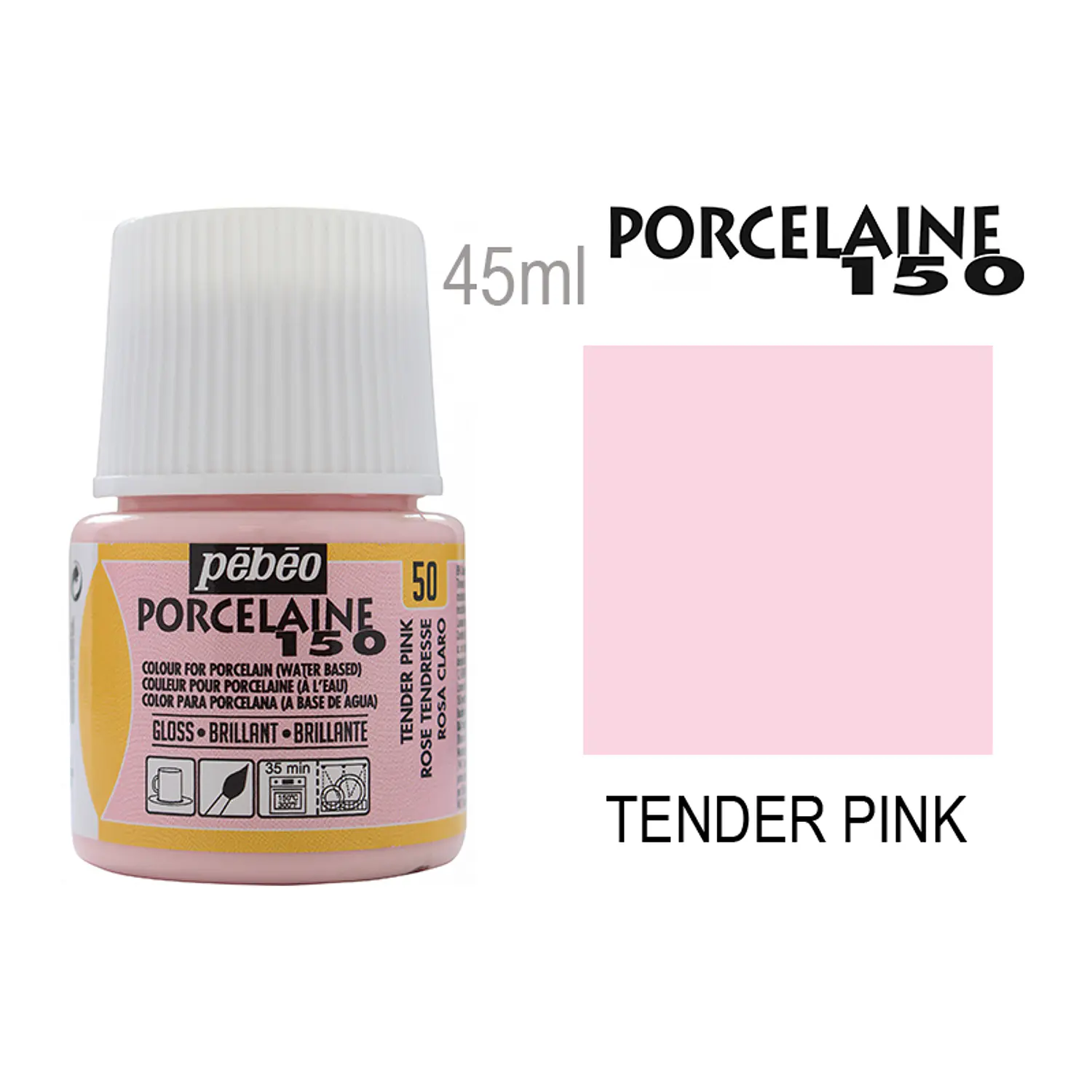 Pébéo – Pintura para Porcelana Porcelaine 150 – 45 ml – 24