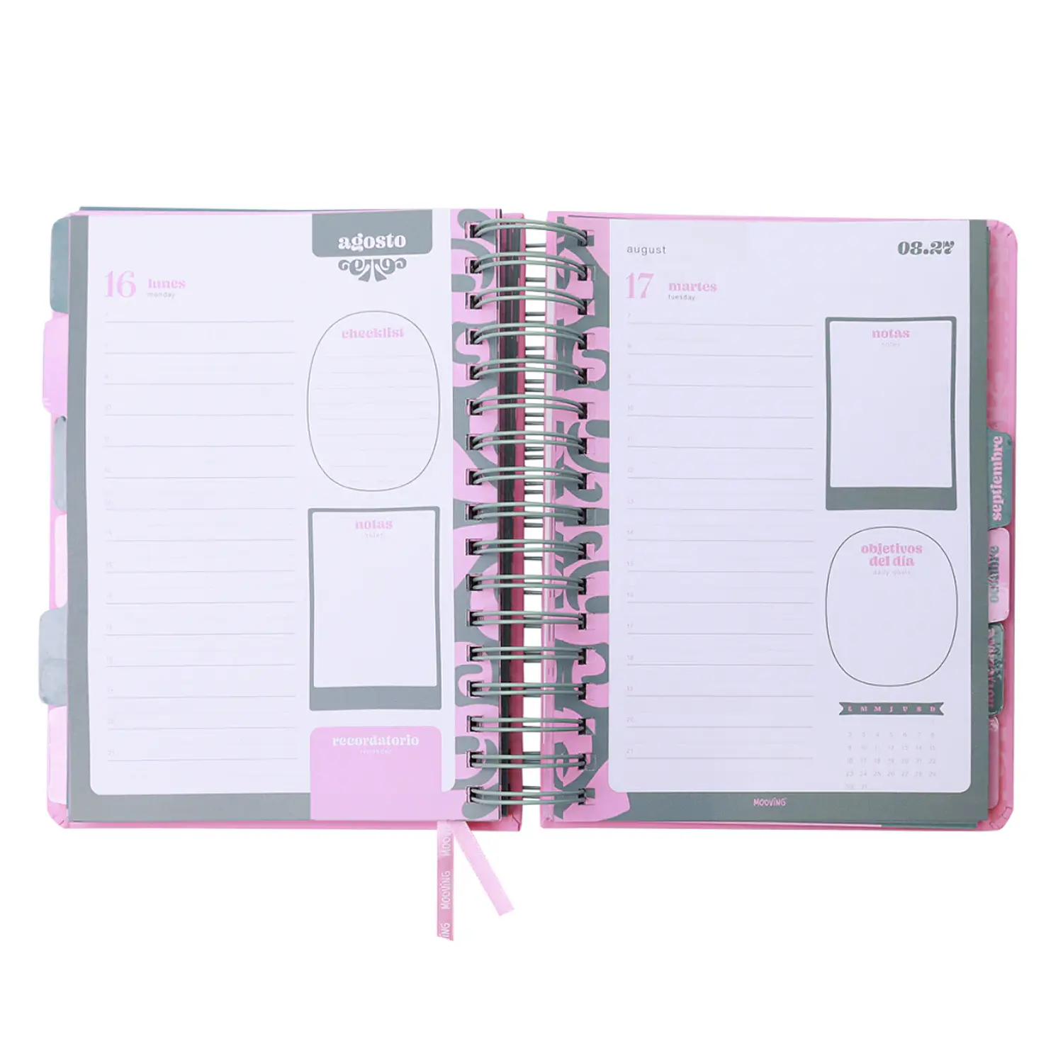 Mooving – Agenda Life Diaria Espiral 16,5 x 22 cm – 2027 – 3