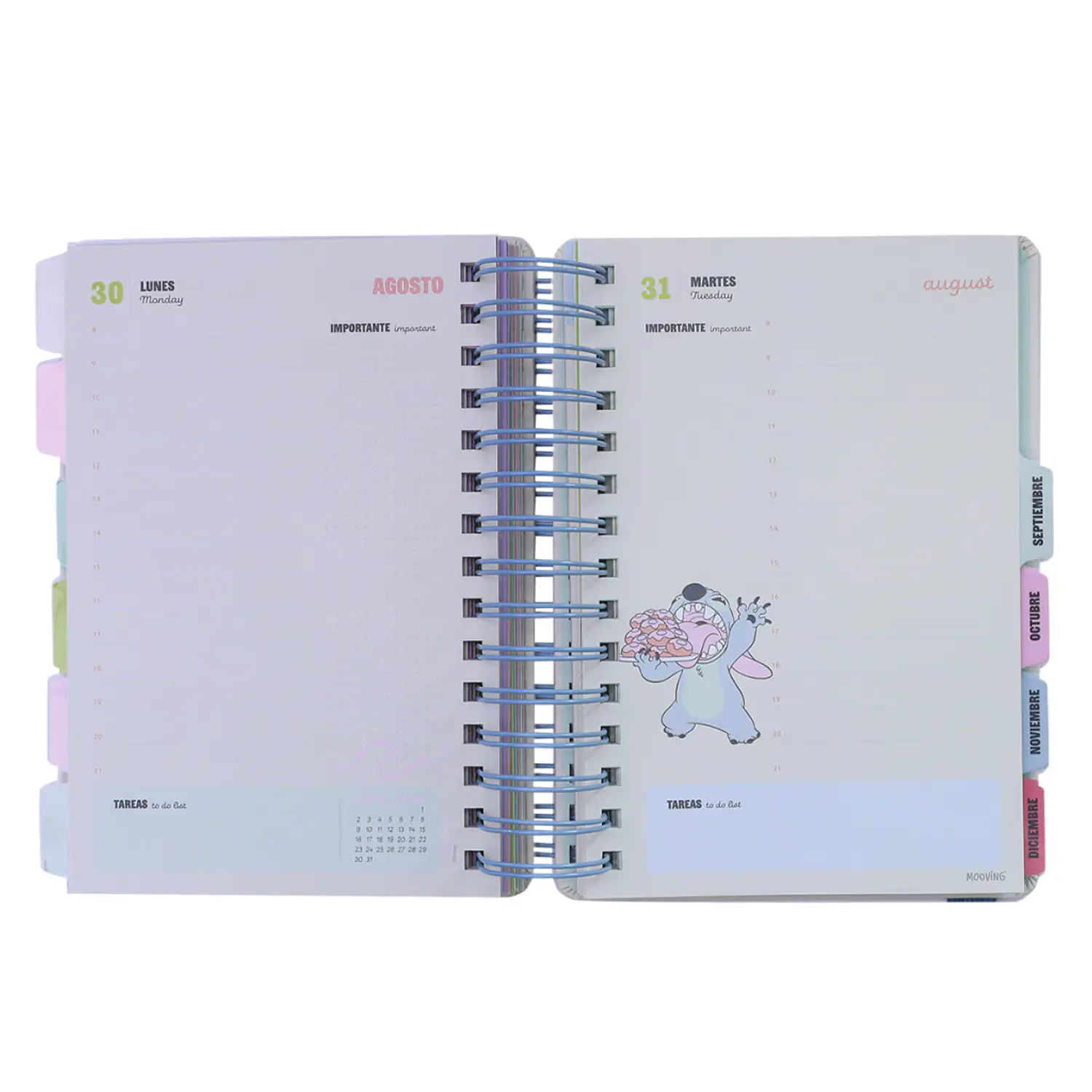 Mooving – Agenda Diaria Stitch – 14 x 20 cm – 2027 – 2