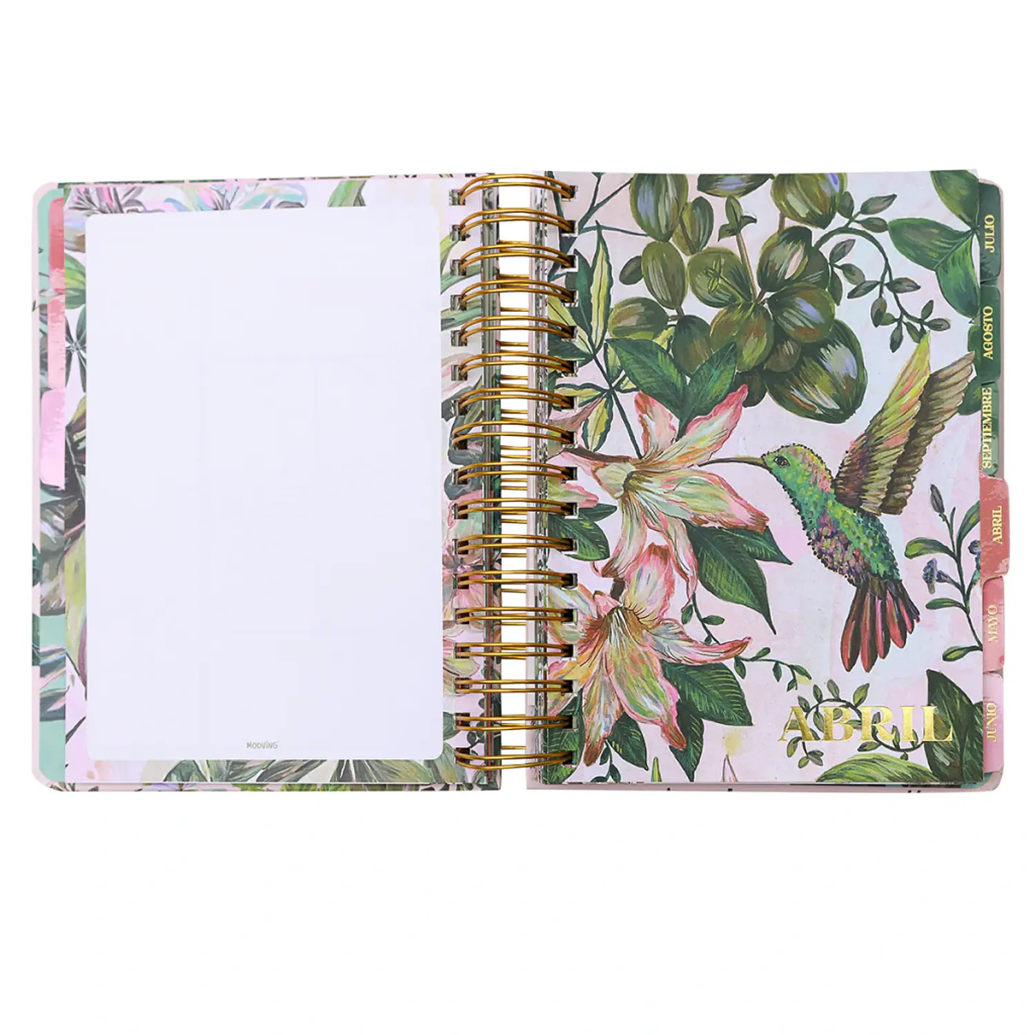 Mooving – Agenda Floral Diaria Espiral 16,5 x 22 cm – 2027 – 4