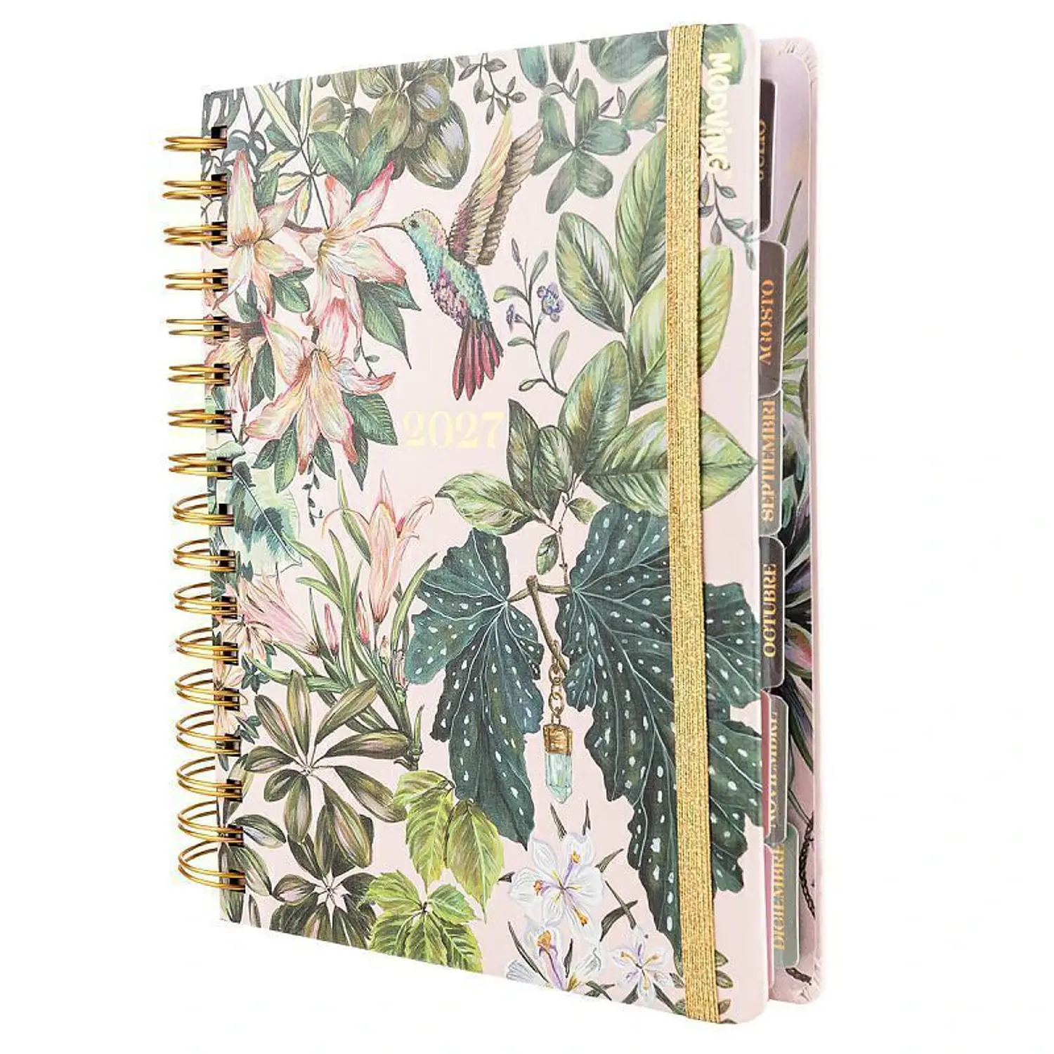 Mooving – Agenda Floral Diaria Espiral 16,5 x 22 cm – 2027 – 1