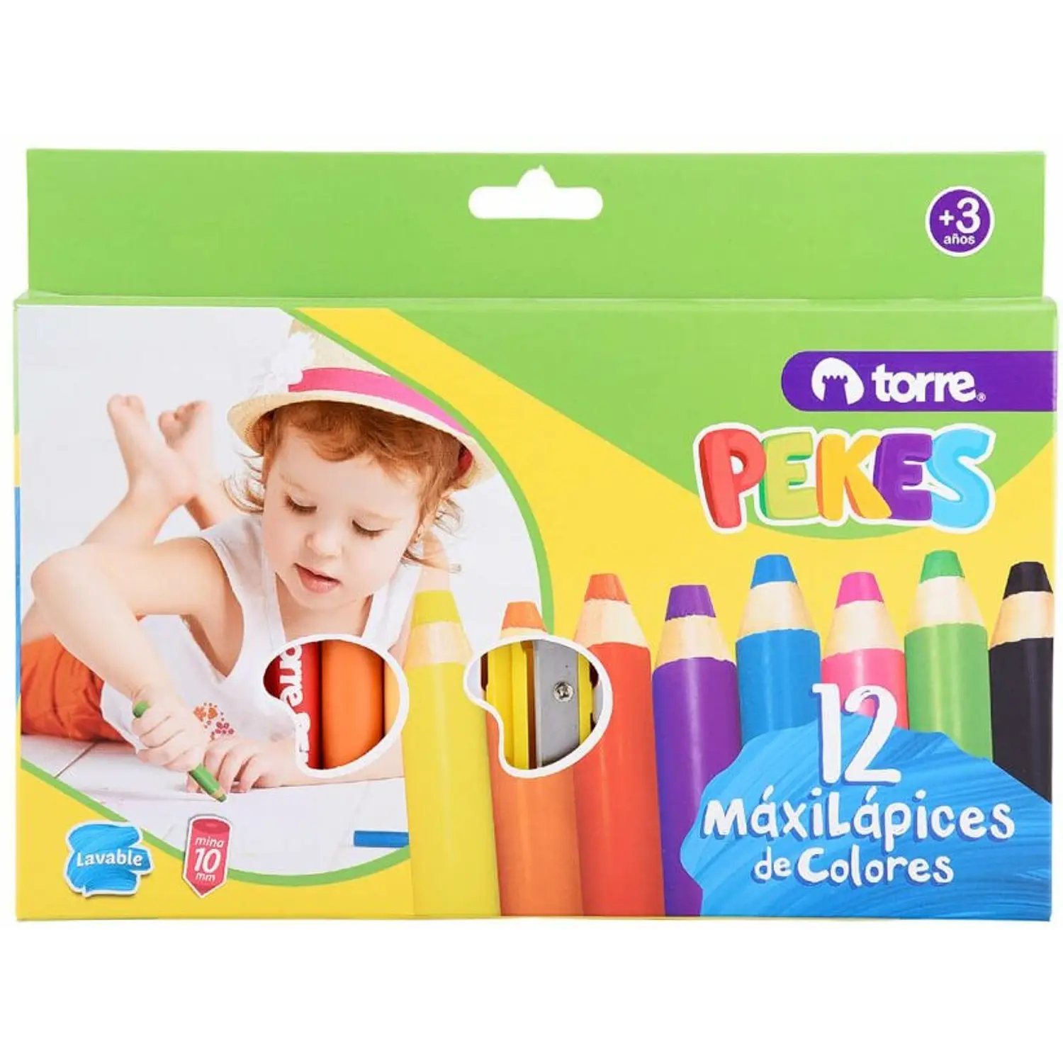 Torre – Lápices de Colores Pekes 12 Colores + Sacapuntas – 1