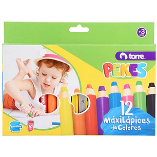 Torre – Lápices de Colores Pekes 12 Colores + Sacapuntas
