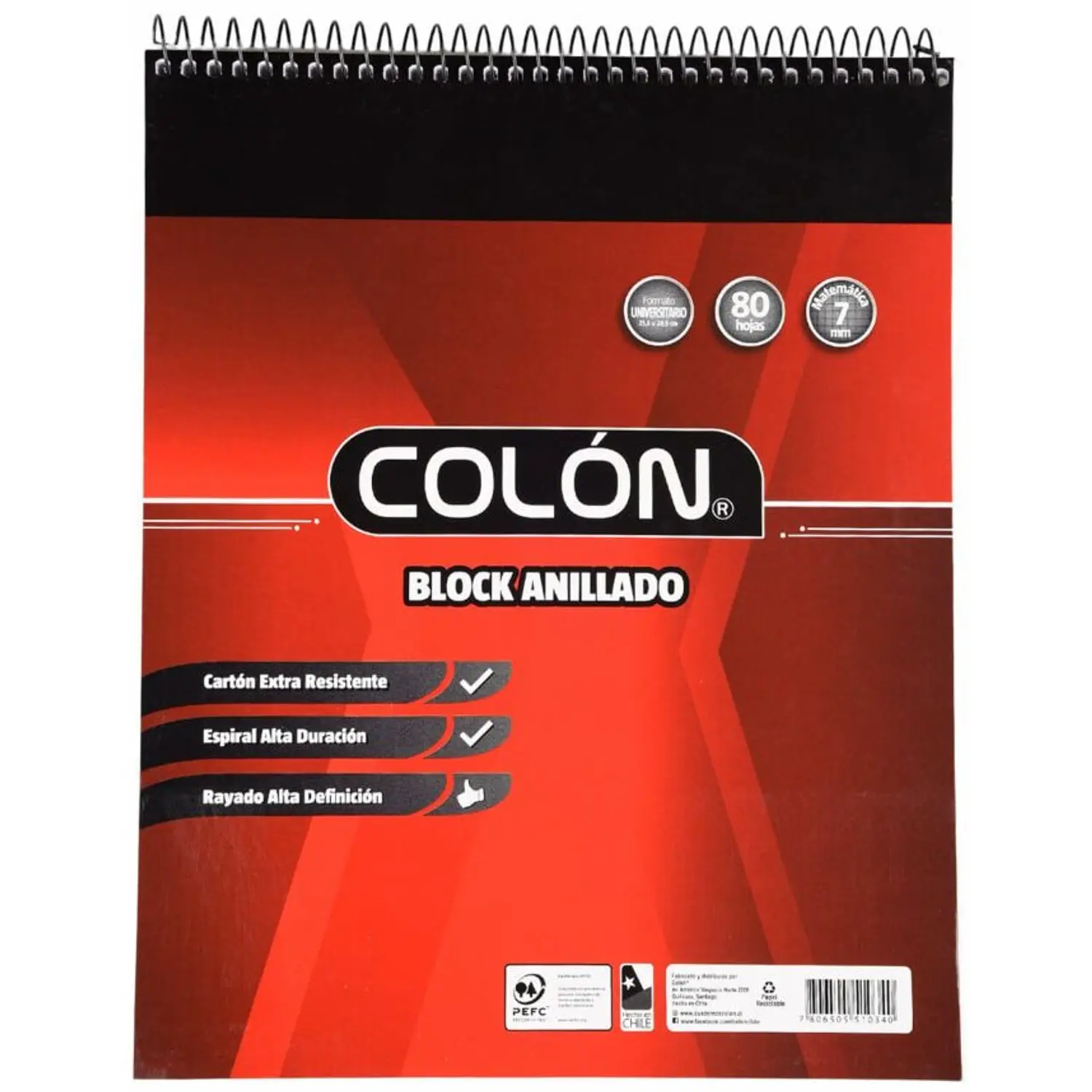 Colón – Block Universitario Matemática 7 mm – 80 Hojas – 1
