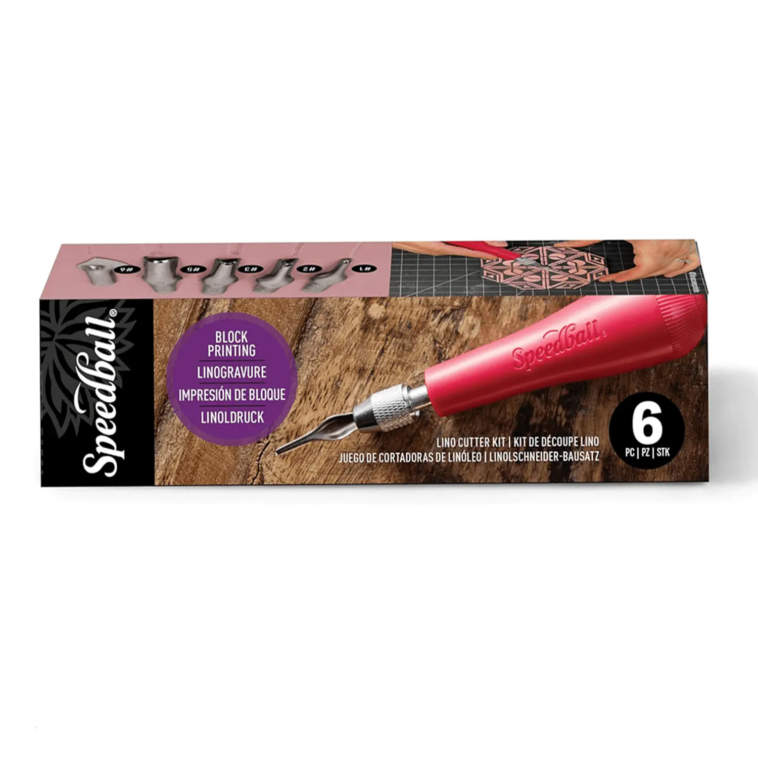 Speedball – Cortador de Linóleo Boxed Mango + 5 Gubias – 2