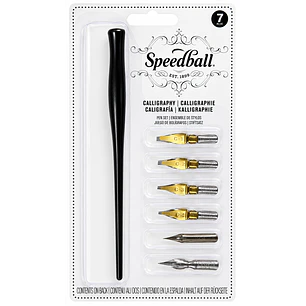 Speedball – Set de Caligrafía con Mango + 6 Plumillas