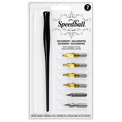 Speedball – Set de Caligrafía con Mango + 6 Plumillas