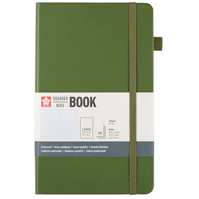 Sakura – Libreta Hoja Crema con Cuadros – 13 x 21 cm