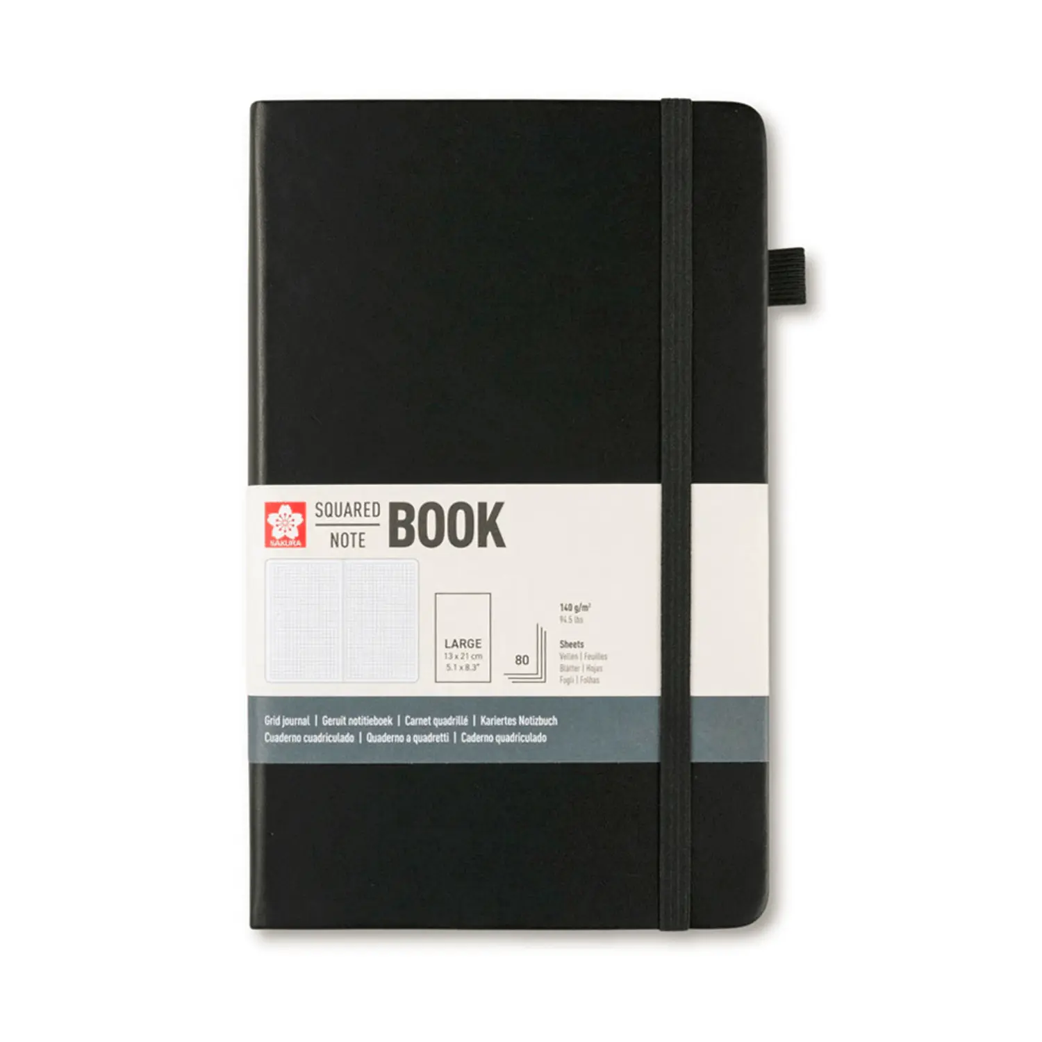 Sakura – Libreta Hoja Crema con Cuadros – 13 x 21 cm – 3