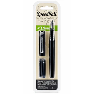 Speedball – Pluma Estilográfica para Caligrafía 1,9 mm Negra