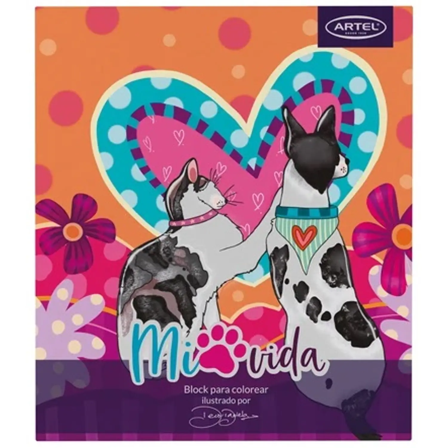 Artel – Block para Colorear Mi Vida Pet – 21,7 x 25,3 cm – 1