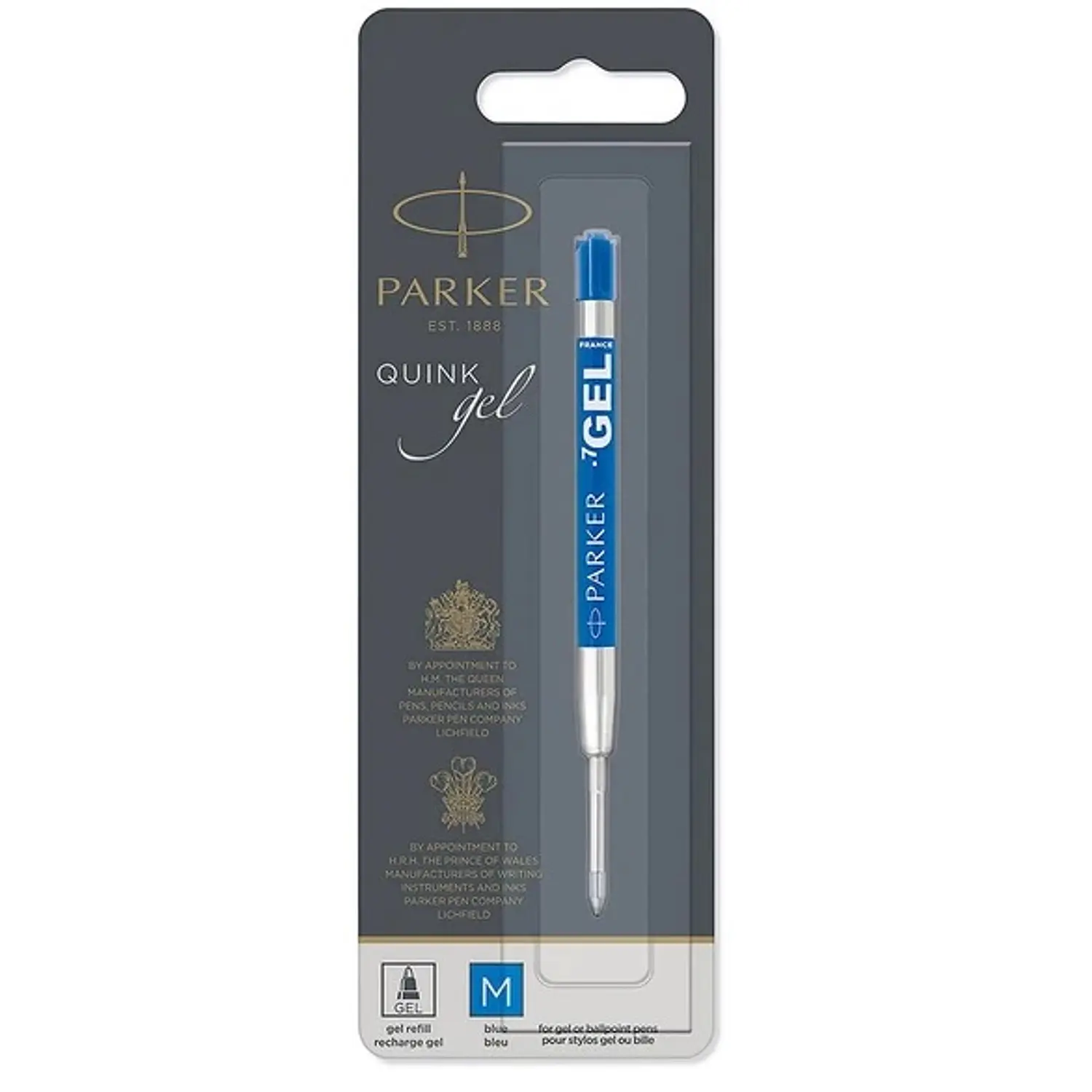 Parker – Repuesto de Gel Azul 0,7 Blíster – 1