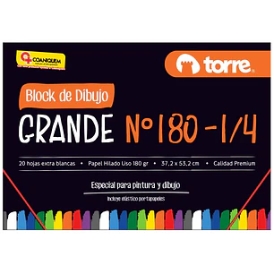 Torre – Block Dibujo Grande 180 1/4 – 20 Hojas