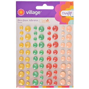 Village – Joyas Adhesivas Circulares Sweet Sunshine – 72 Un