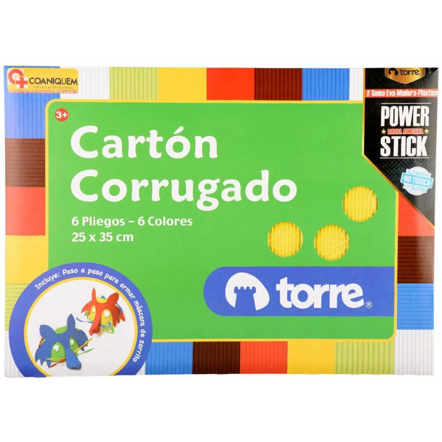 Torre – Bolsón Cartón Corrugado – 6 Pliegos – 6 Colores – 1
