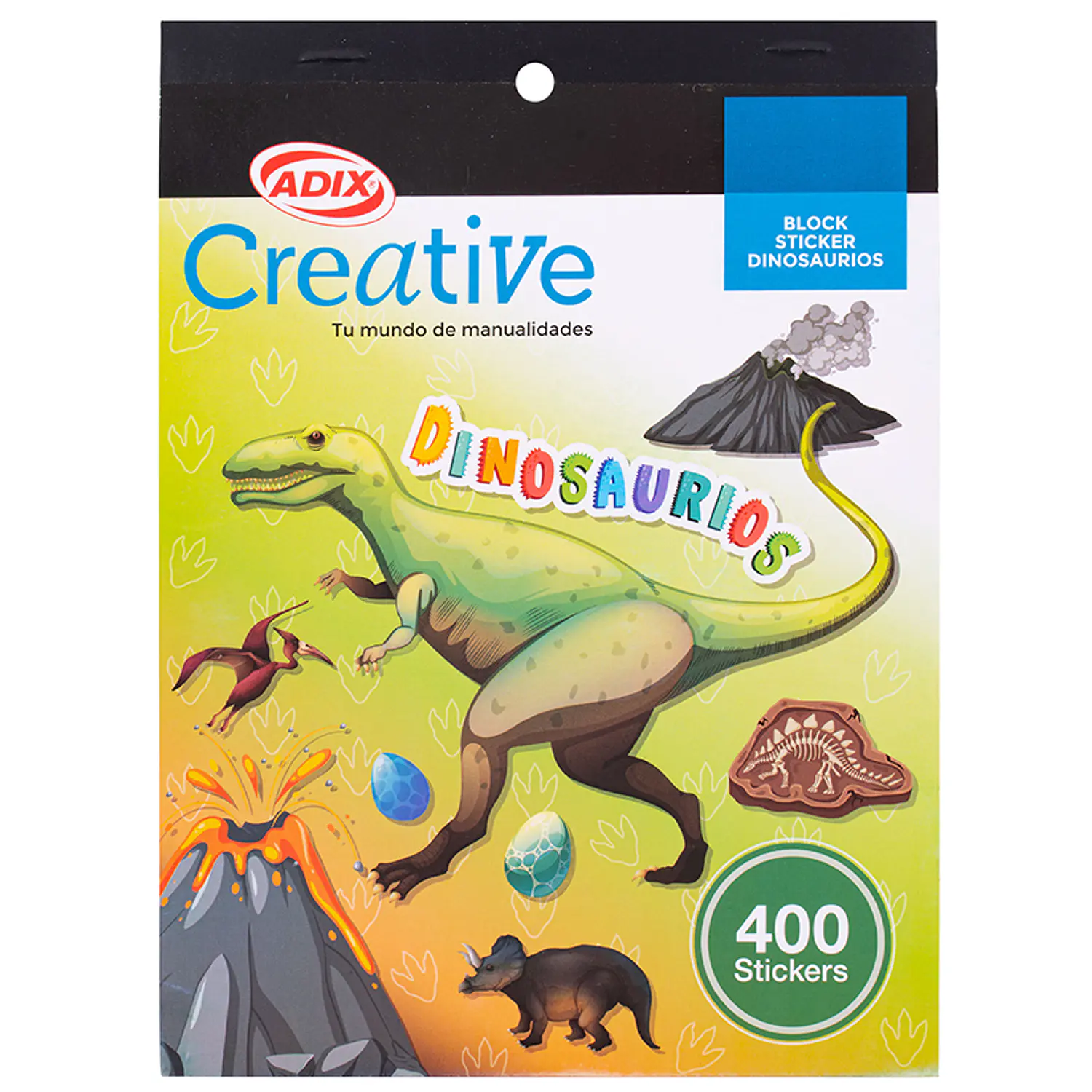 Adix – Block de Stickers Dinosaurio – 400 Unidades Aprox. – 1