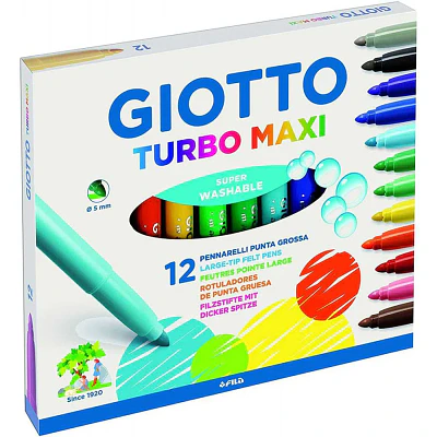 Giotto – Marcadores Jumbo Turbo Maxi – 12 Colores