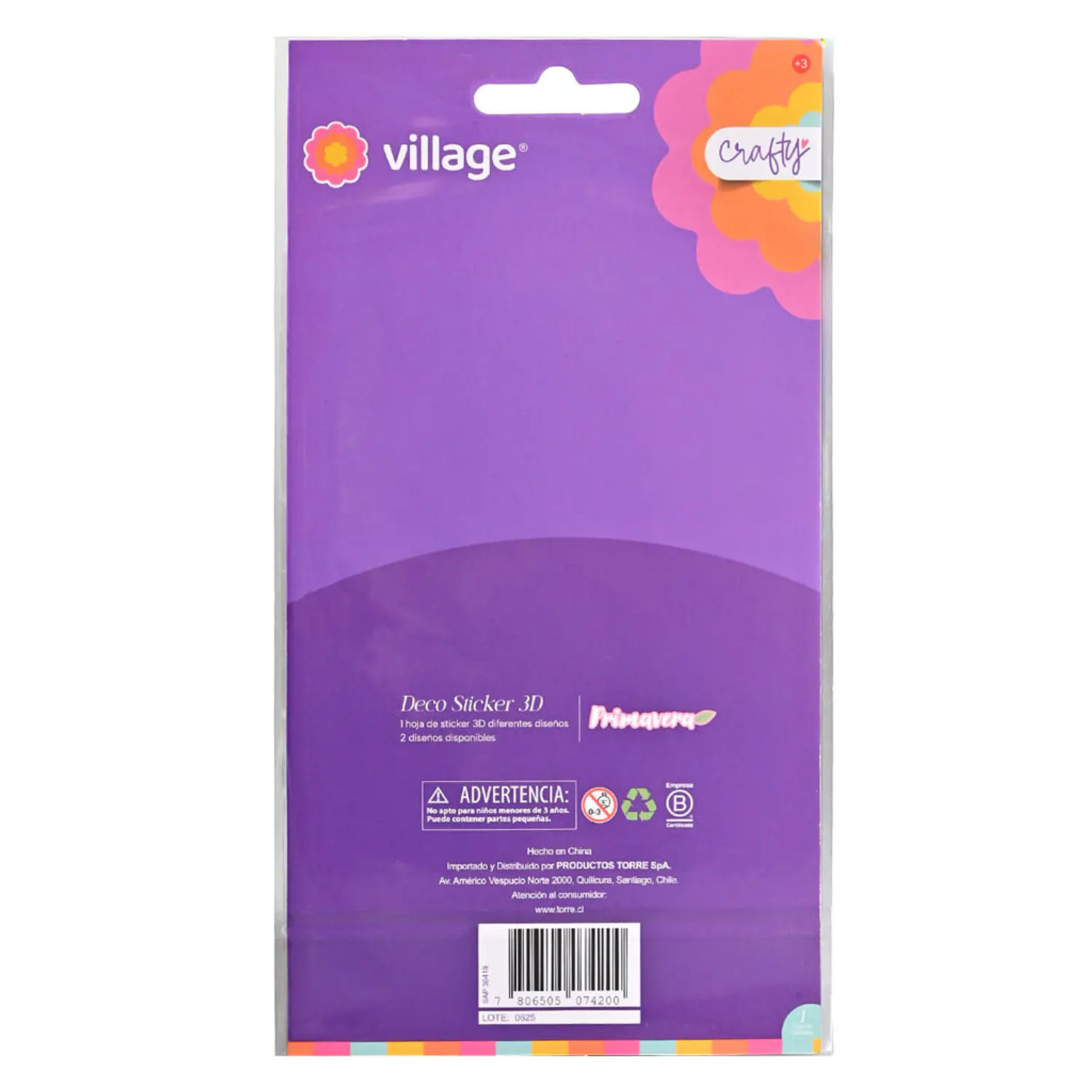 Village – Stickers 3D Crafty - Diseño Primavera – 3