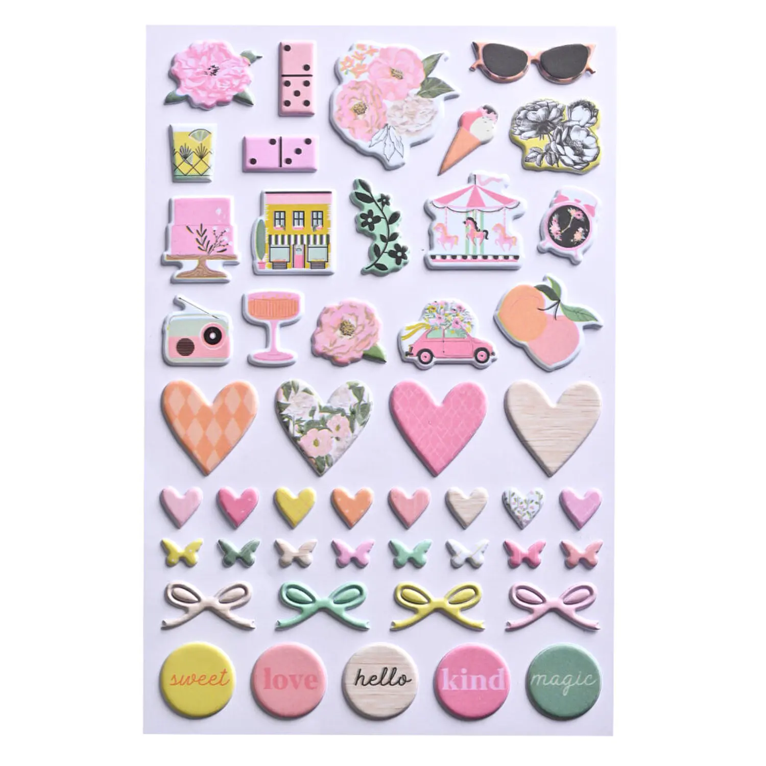 Village – Stickers 3D Crafty - Diseño Primavera – 2