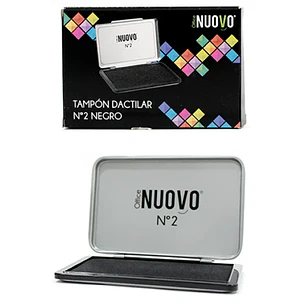 Nuovo – Tampón para Timbres – Negro – 13 x 8,5 cm