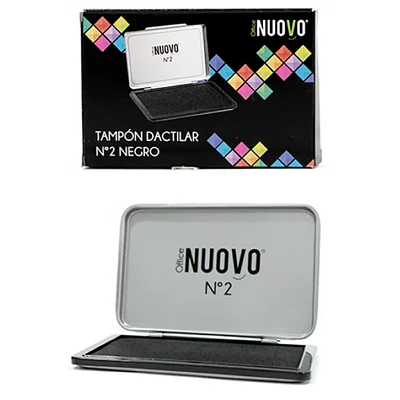Nuovo – Tampón para Timbres – Negro – 13 x 8,5 cm