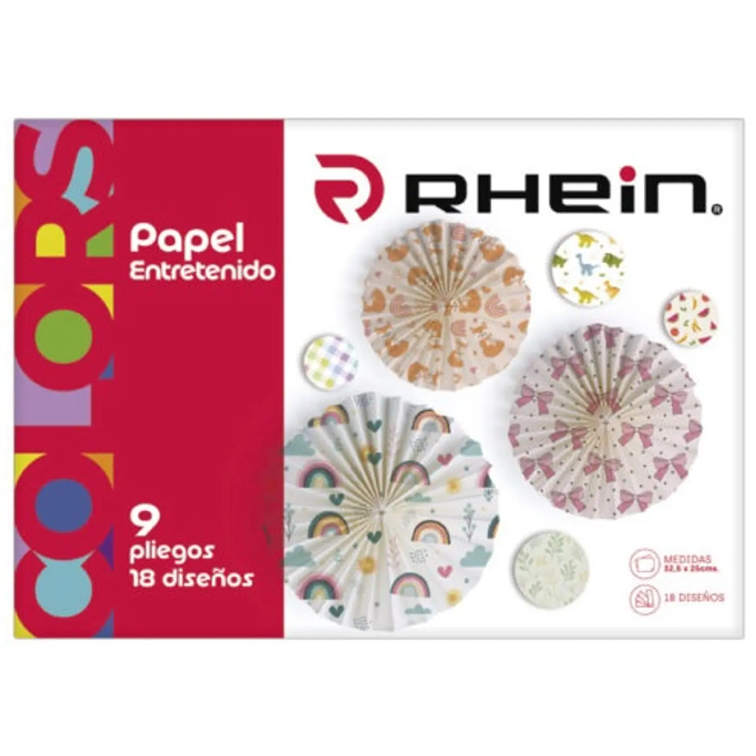 Rhein – Carpeta con Papel Entretenido 18 Diseños 9 Pliegos – 1