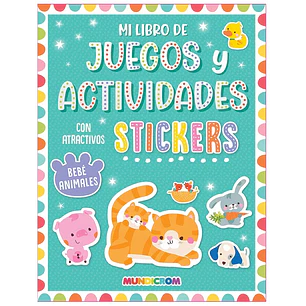 Mundicrom – Libro Sticker Juegos y Actividades Bebé Animales