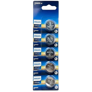 Philips – Pila Botón de Litio CR2032 3V – 5 Unidades