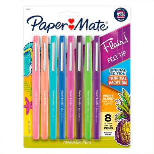 Paper Mate – Lápices Flair 0,7 mm Set 8 Colores Tropicales