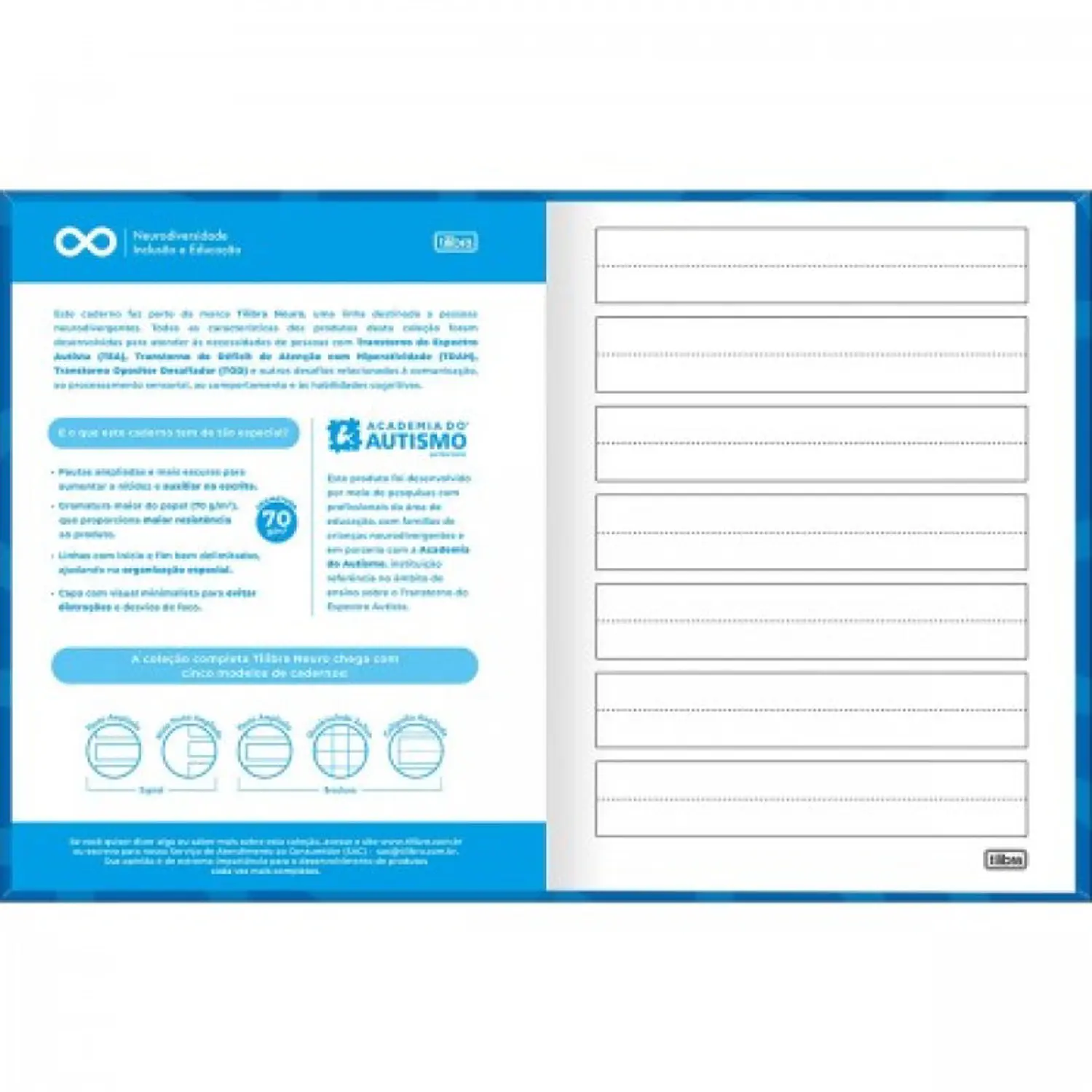 Tilibra – Cuaderno Universitario Neuro Cosido – Caligrafía 40 Hjs – 2