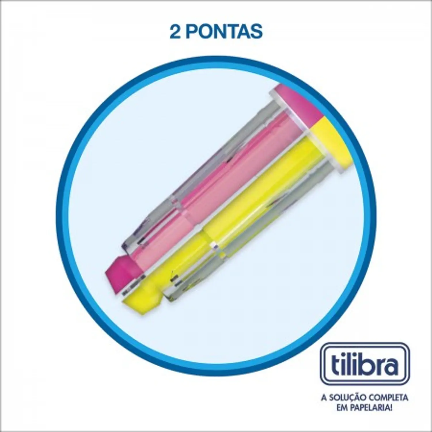 Tilibra – Destacador Bicolor Doble Punta – 2 Colores – 2