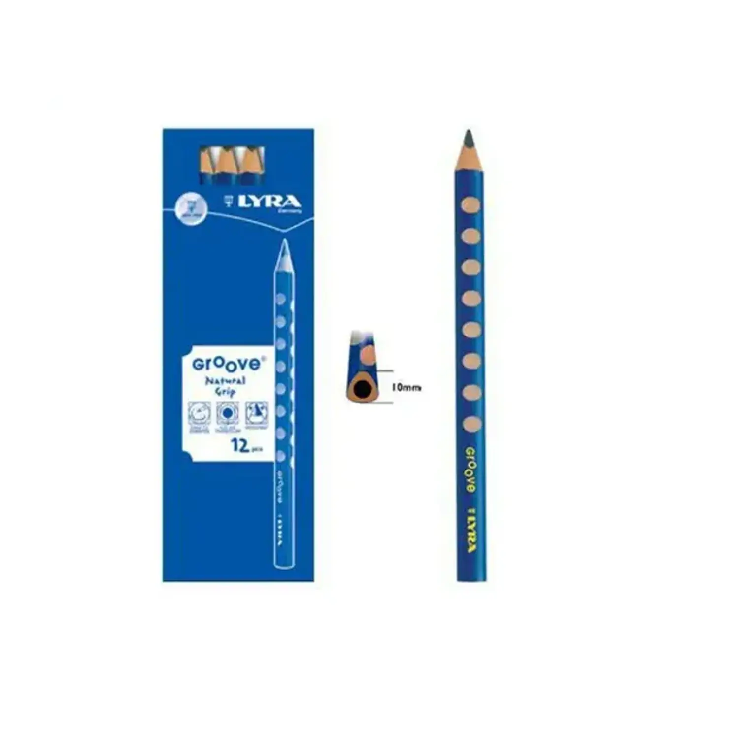 Lyra – Lápiz Grafito Groove Jumbo –  12 Un – 3