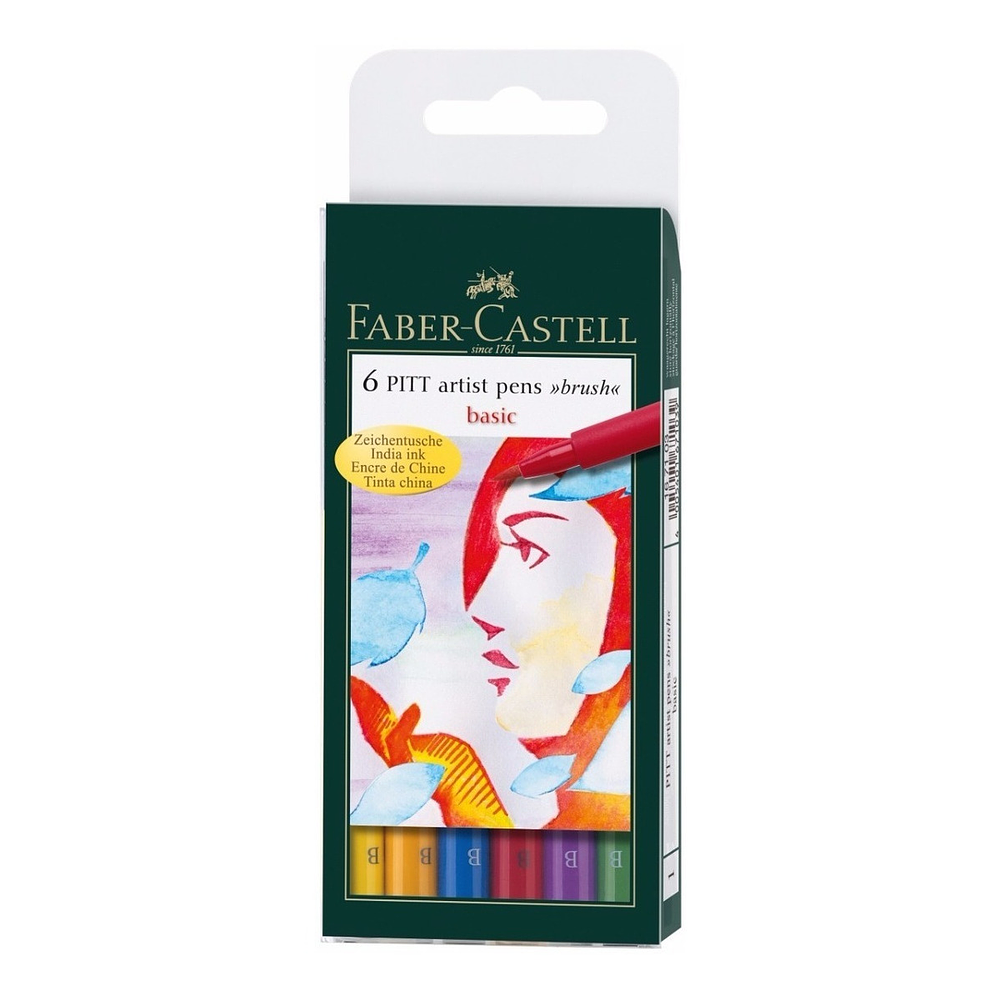 ﻿Marcadores 6 Pitt Artist Pens Brush Basic