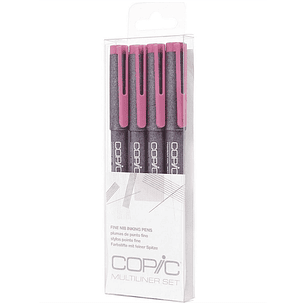 Set Copic Multiliner -  4 Tiralíneas Rosado; Puntas 005-01-03-05.