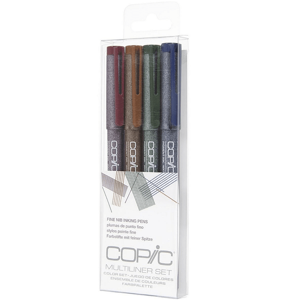 Set Copic Multiliner -  4 Tiralíneas Colores -  Punta 03.