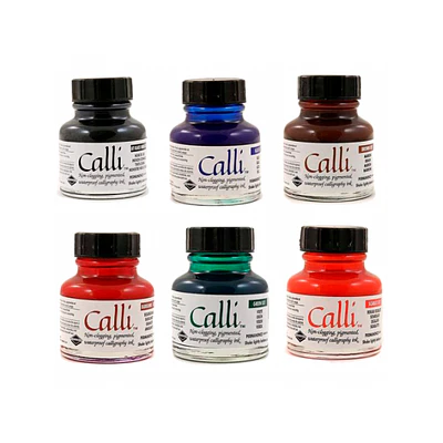 Daler and Rowney -  Set Tinta Para Caligrafía 6 Colores