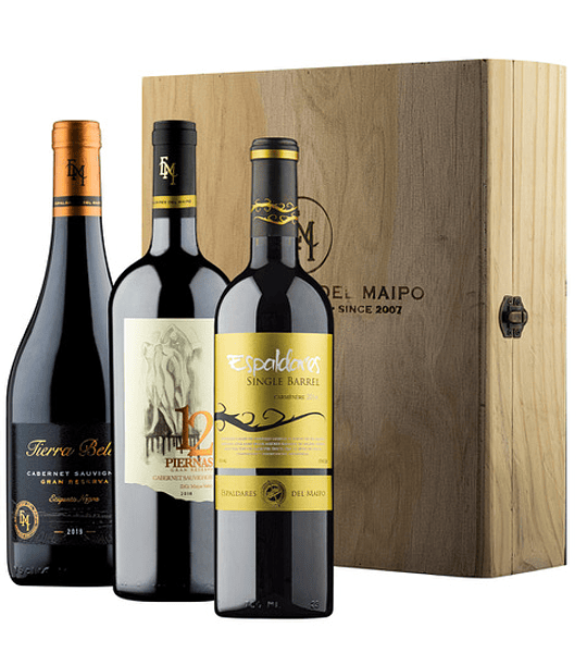 CAJA MADERA X 3 VINOS GRAN RESERVA COLECCIÓN ESPECIAL