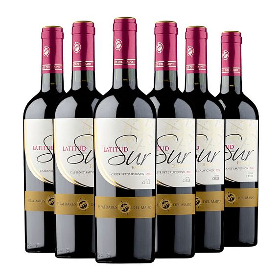 Caja x 6 Vinos Latitud Sur Cabernet Sauvignon 