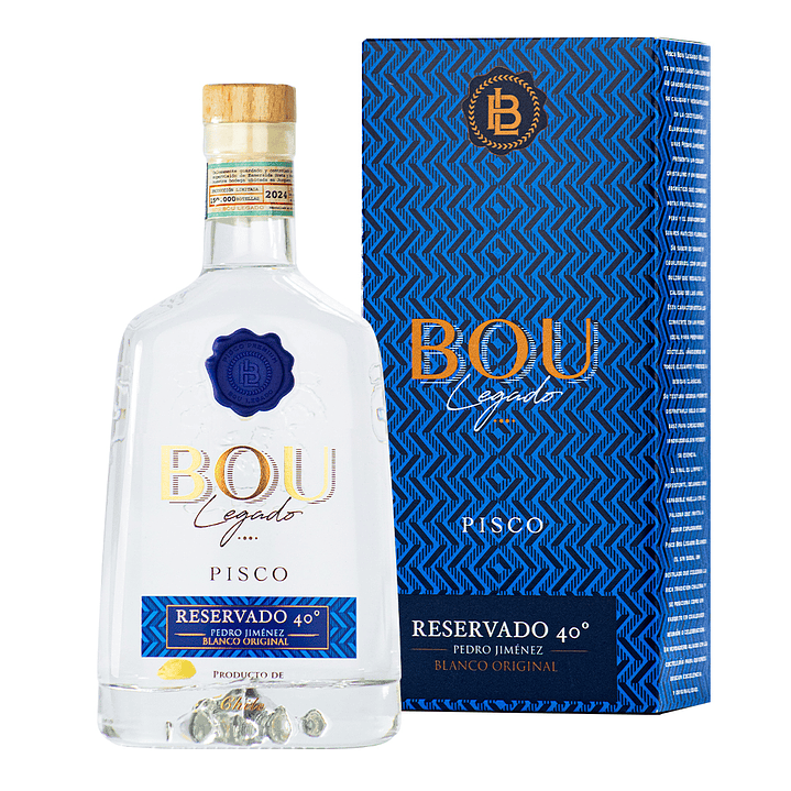 Pisco Bou Legado Blanco 40° Pedro Jiménez Reservado 1