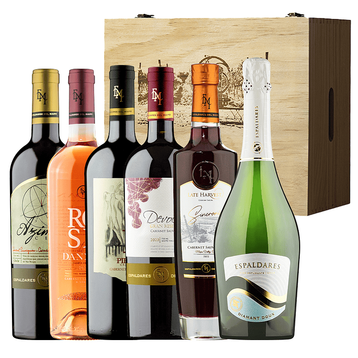 Mix de Vinos x 6 en caja de madera 2 1