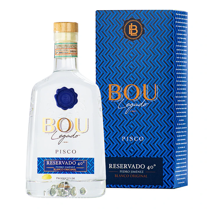 Pisco Bou Legado Blanco 40° Pedro Jiménez Reservado 1