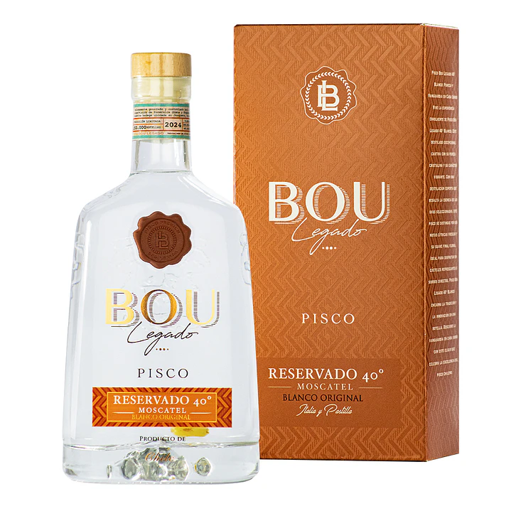 Pisco Bou Legado  40º Blanco Original Reservado 1