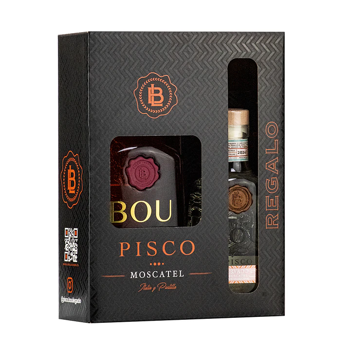 Pack Pisco Bou Legado 750 ml + 375 ml  1