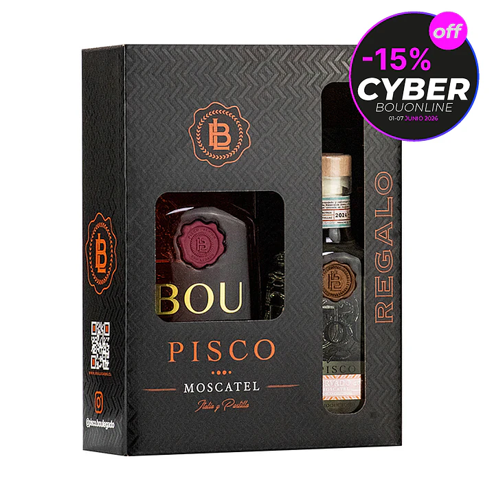 Pack Pisco Bou Legado 750 ml + 375 ml  1