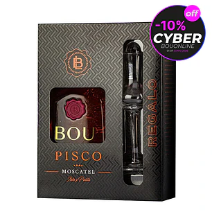Pisco Bou Legado 40º Roble Reservado + Copa 