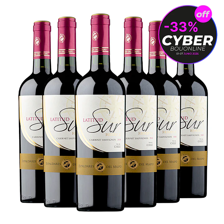 Caja x 6 Vinos Latitud Sur Cabernet Sauvignon  1