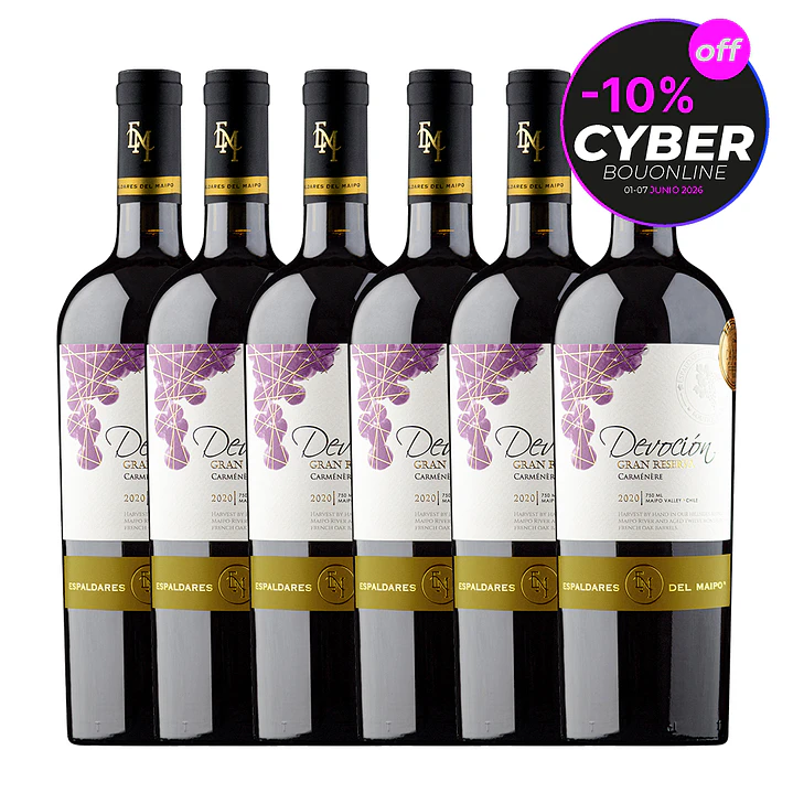 Caja x 6 devoción carmenere gran reserva 1