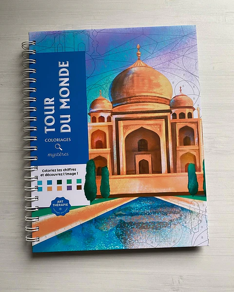 Libro para colorear “ Tour du Monde -  Vuelta al Mundo"