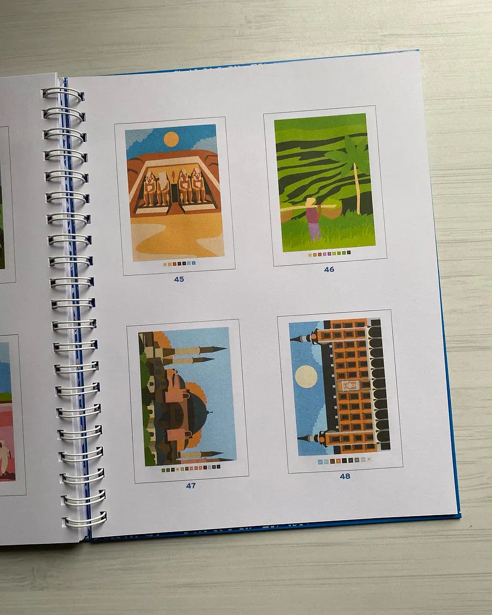 Libro para colorear “ Tour du Monde -  Vuelta al Mundo