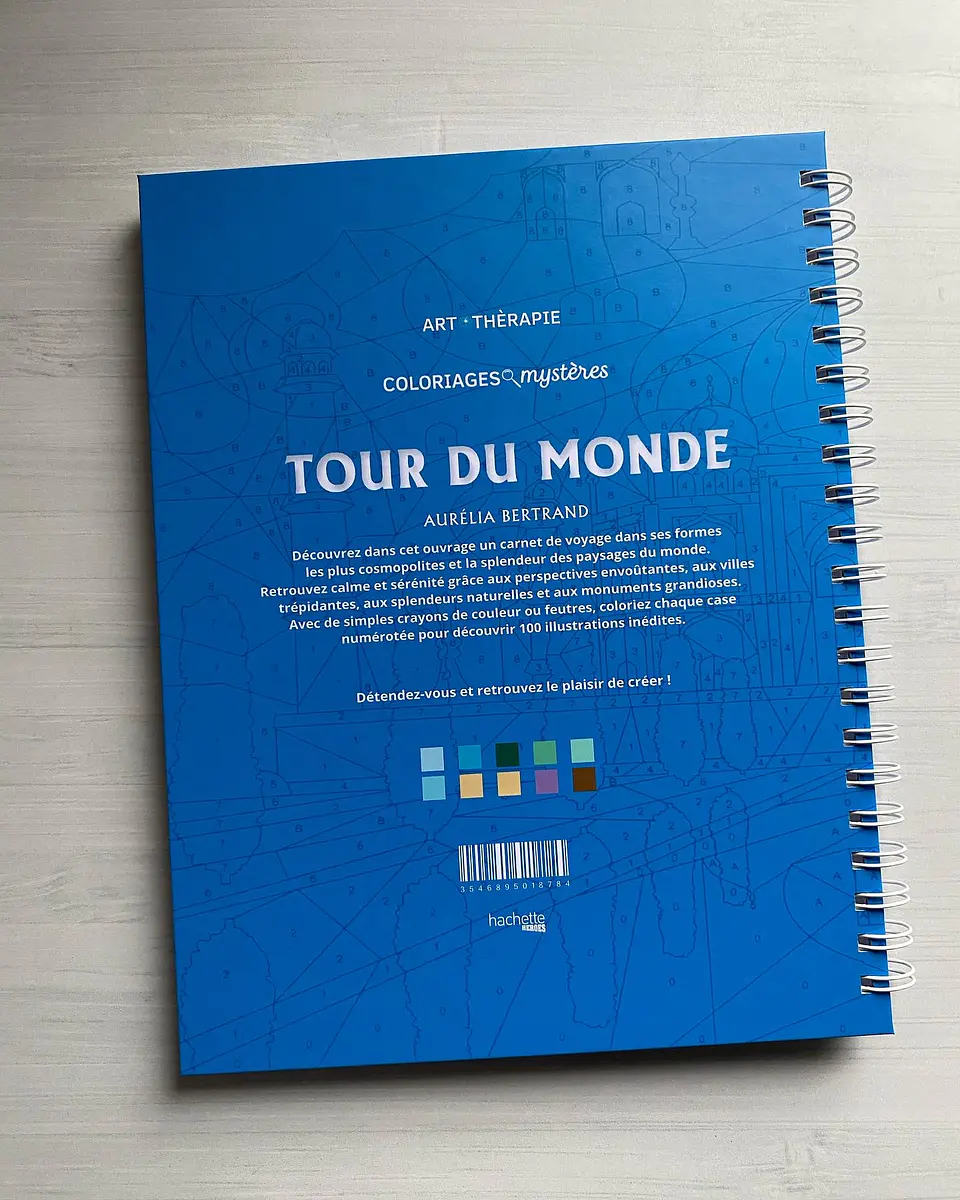 Libro para colorear “ Tour du Monde -  Vuelta al Mundo